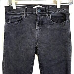 LOFT Legging Crop Jeans Black Denim Skinny Stretch Women's Size 0